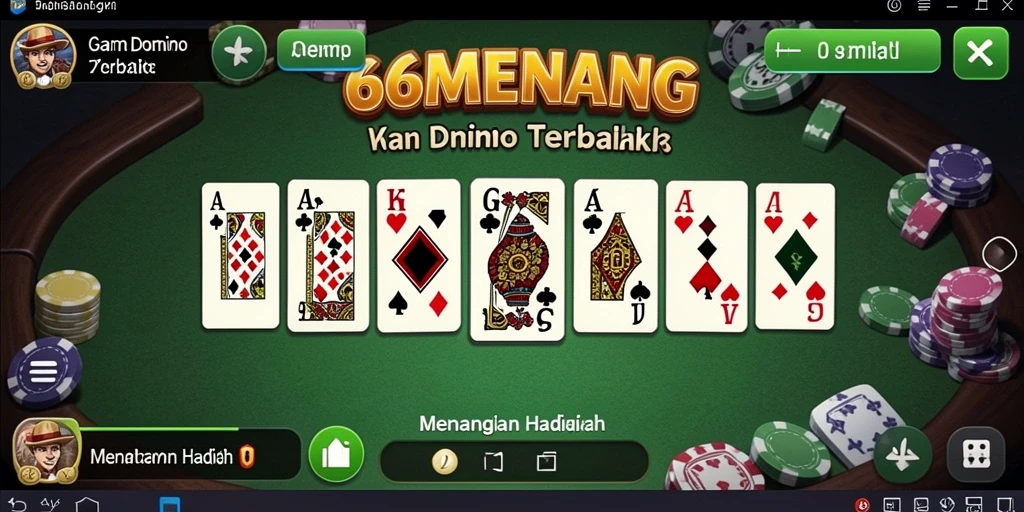 Gameplay seru bermain Domino di 66MENANG.