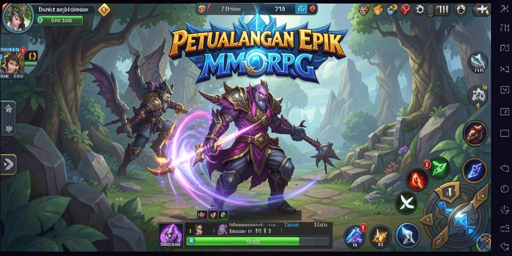 Screenshot 71H menampilkan aksi mendebarkan dalam dunia MMORPG.
