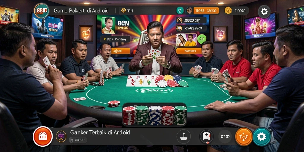 Tampilan menarik dari gameplay Poker di 88ID yang seru dan interaktif.