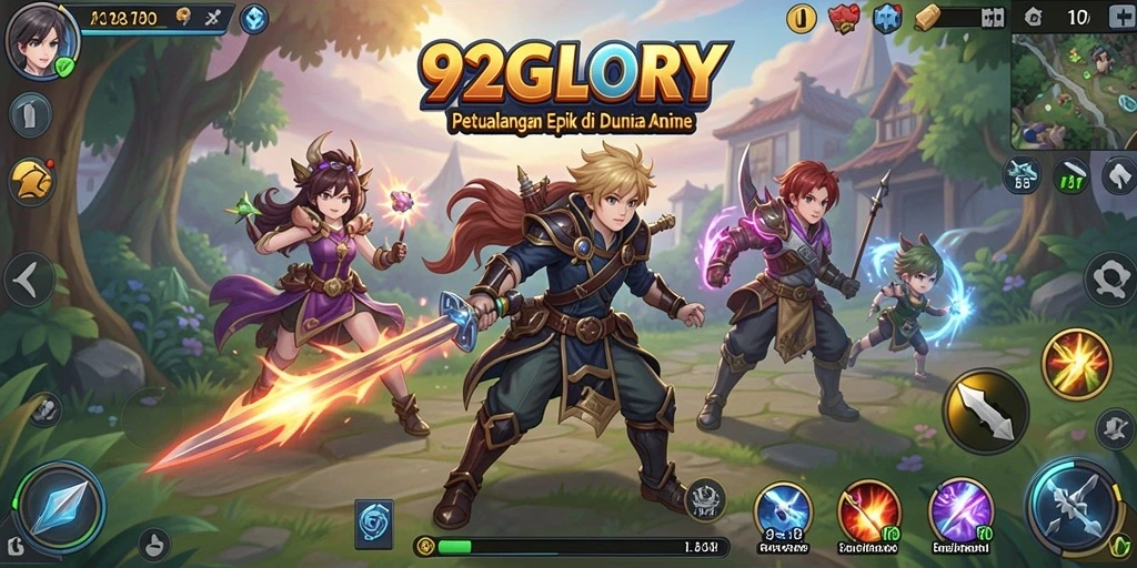 Tampilan gameplay yang seru dan karakter anime menarik.
