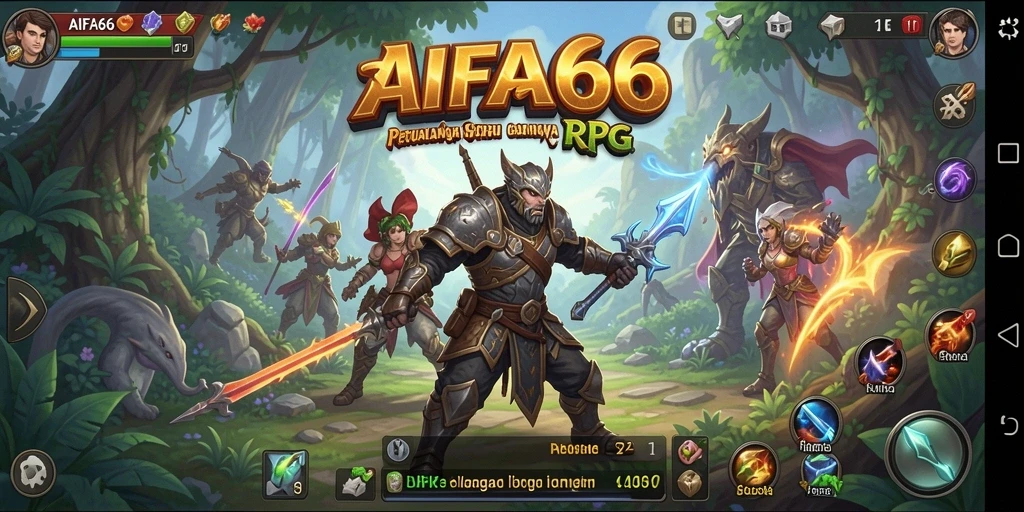 Screenshot AIFA66 menunjukkan aksi seru di dunia RPG