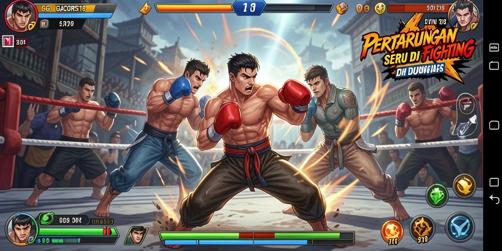 Screenshot GACOR518 menunjukkan pertarungan yang intens dan mendebarkan.
