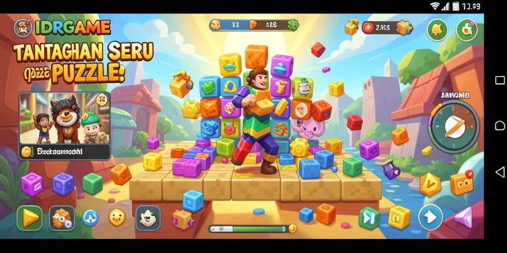Tampilan gameplay IDRGAME menampilkan tantangan Puzzle yang menarik.