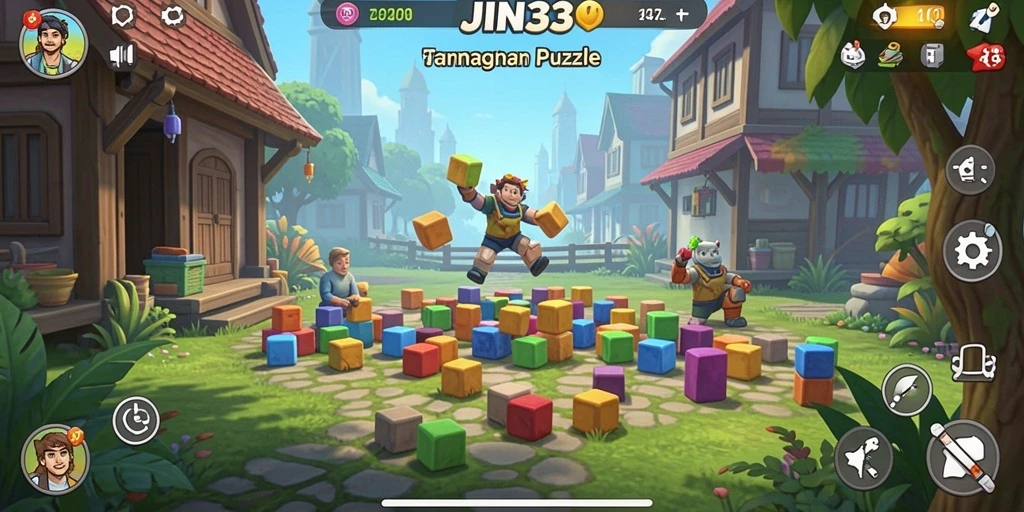 Tampilan gameplay JIN33 dengan tantangan Puzzle yang menarik.