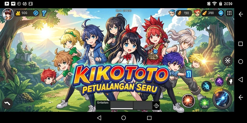 Tampilan seru dalam gameplay KIKOTOTO yang penuh warna.