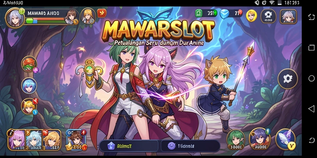 Tampilan gameplay seru dalam <strong>MAWARSLOT</strong> dengan karakter Anime favorit.