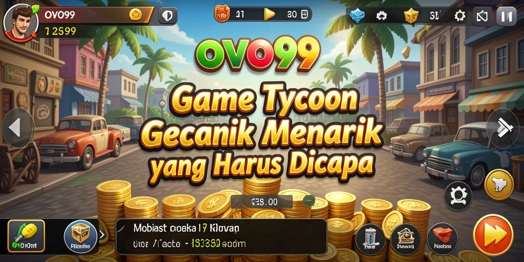Screenshot utama OVO99 menampilkan gameplay Tycoon yang seru dan interaktif.