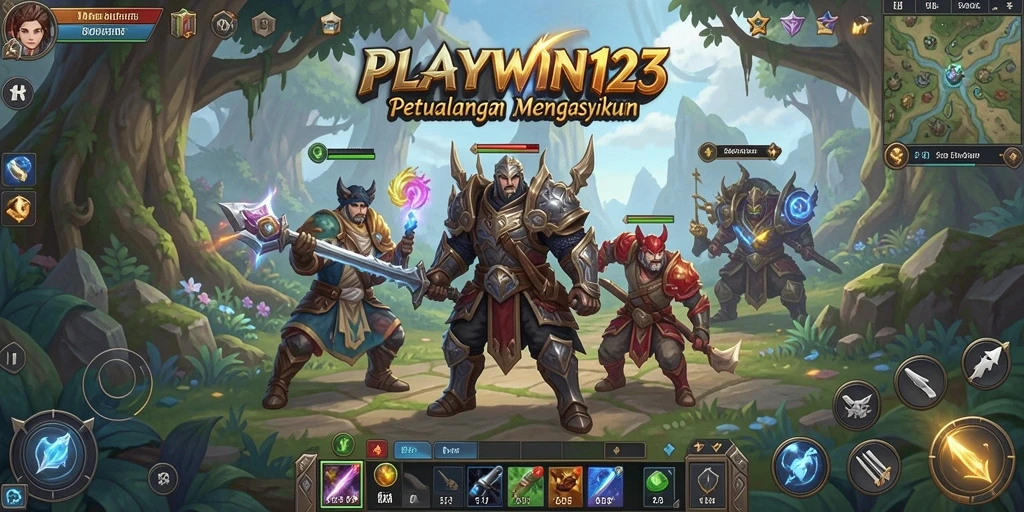 Screenshot dari gameplay <strong>PLAYWIN123</strong> menampilkan aksi petualangan seru dan grafis yang memukau.