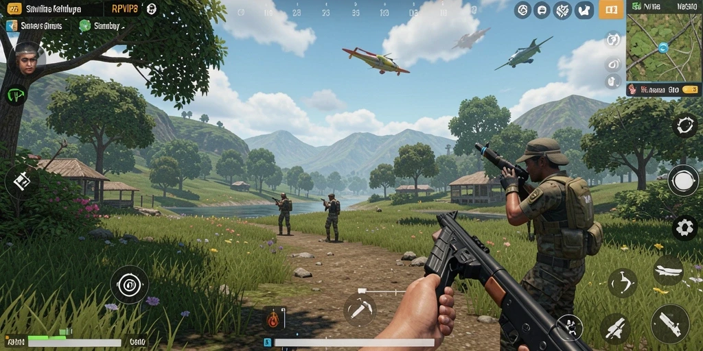Tampilan gameplay RPVIP8 menunjukkan interaksi sosial antar karakter yang menarik.