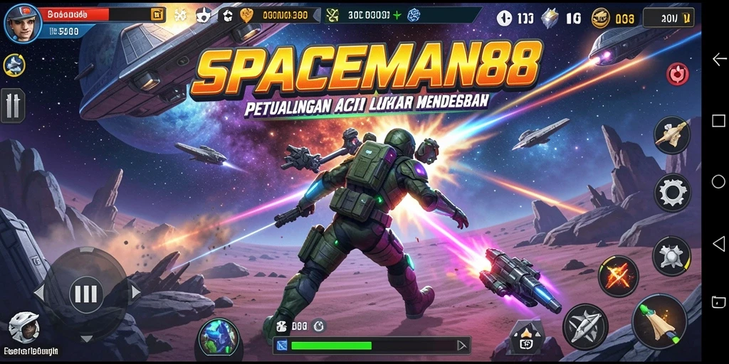 Tampilan menegangkan dari gameplay SPACEMAN88 yang dinamis.