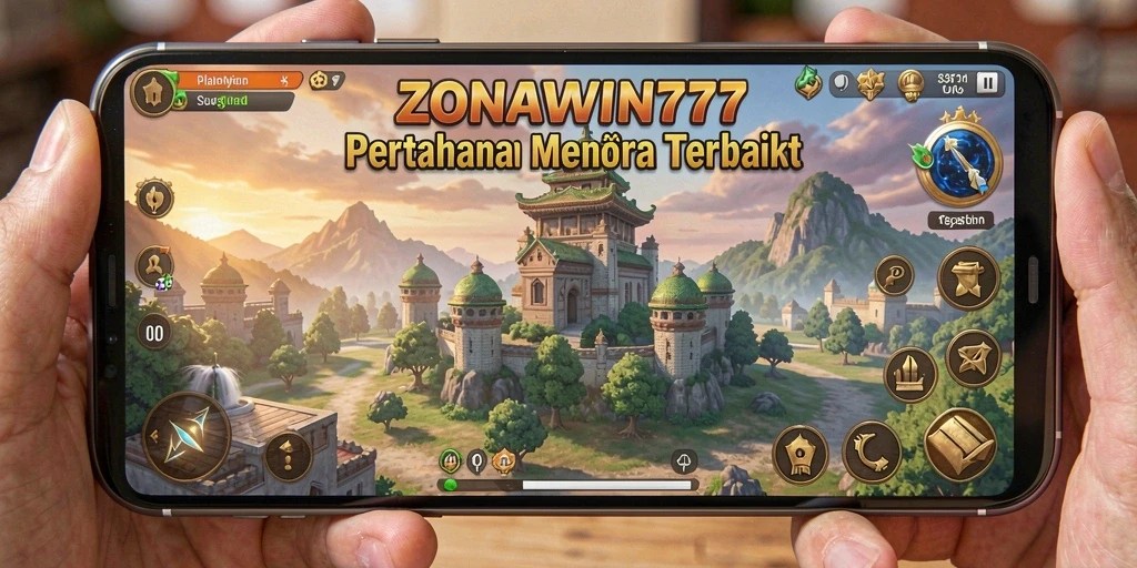 Tampilan gameplay menara pertahanan yang seru di ZONAWIN777.
